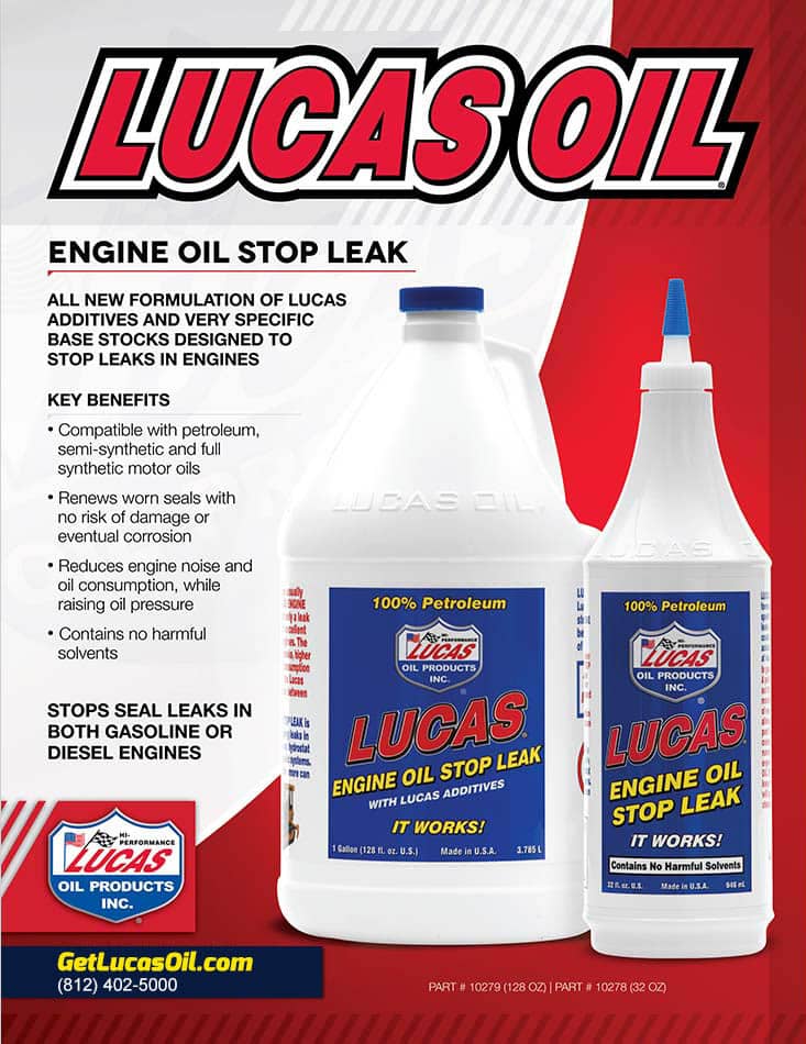 Lucas Engine Oil Stop Leak Flyer