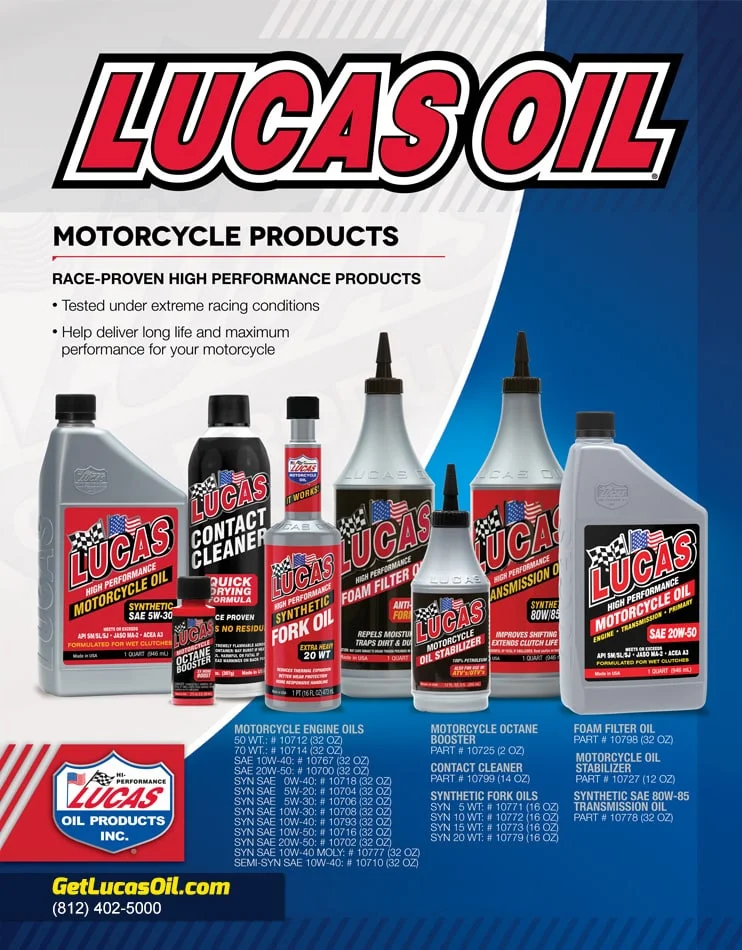 Lucas Motorcycle Products Flyer