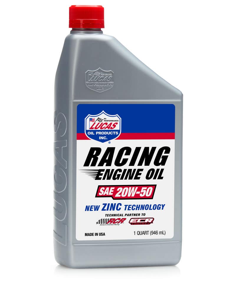 Lucas SAE-20w-50 Racing Engine Oil Quart Bottle