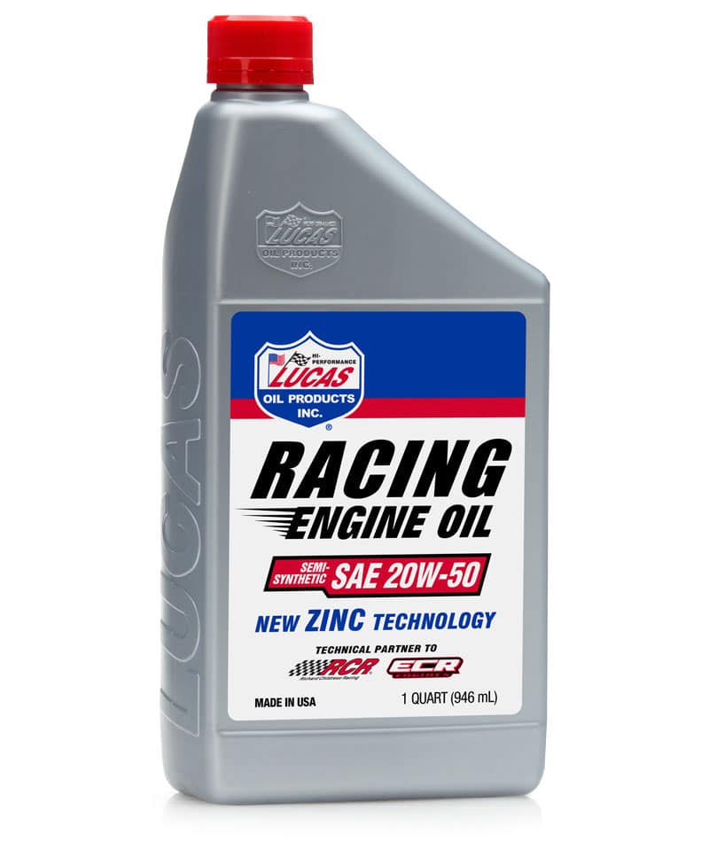 Lucas Semi-Synthetic SAE 20W-50 Racing Engine Oil Quart Bottle