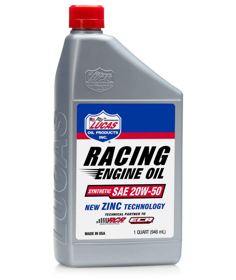 Lucas Synthetic SAE 20W-50 Racing Engine Oil Quart Bottle