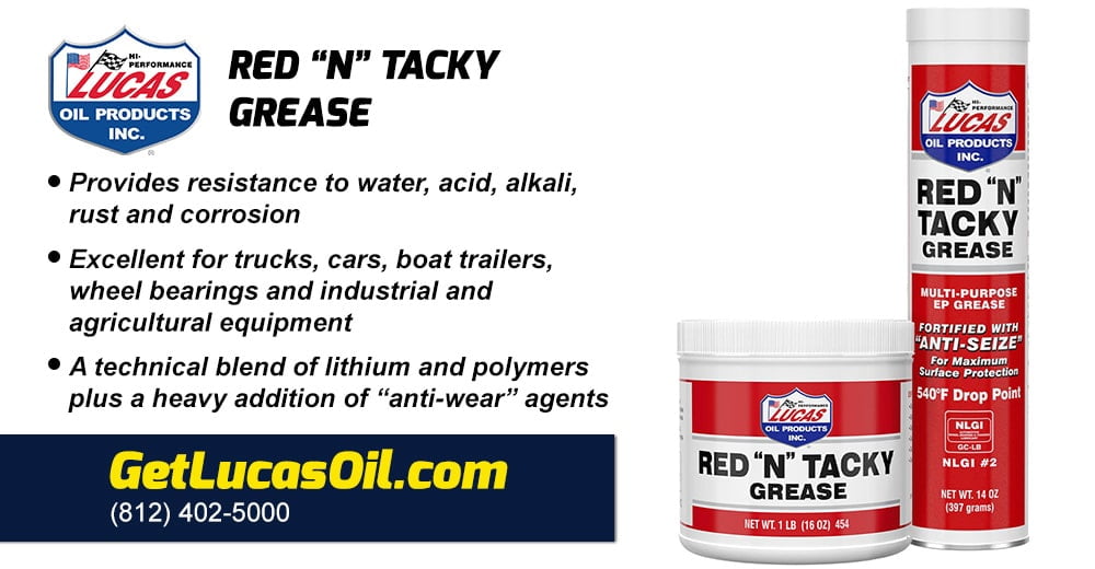 Lucas Oil - Qatar - Lucas Red “N” Tacky Spray Grease - Superior lubrication  that goes where others can't. “The Red “N” Tacky Spray Grease is Lucas'  high quality multi-purpose extreme pressure